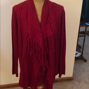 Burgundy cardigan